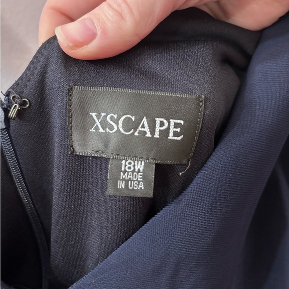 Navy and Pink Floral Midi Dress - Picture 2 of 5